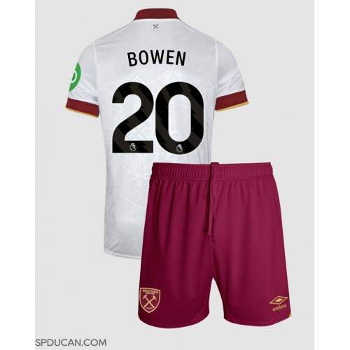 Dječji Nogometni Dres West Ham United Jarrod Bowen #20 Rezervni 2024-25 Kratak Rukav (+ Kratke hlače)